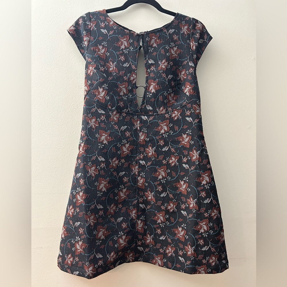 Free People Dark Floral Mini Dress, size 10